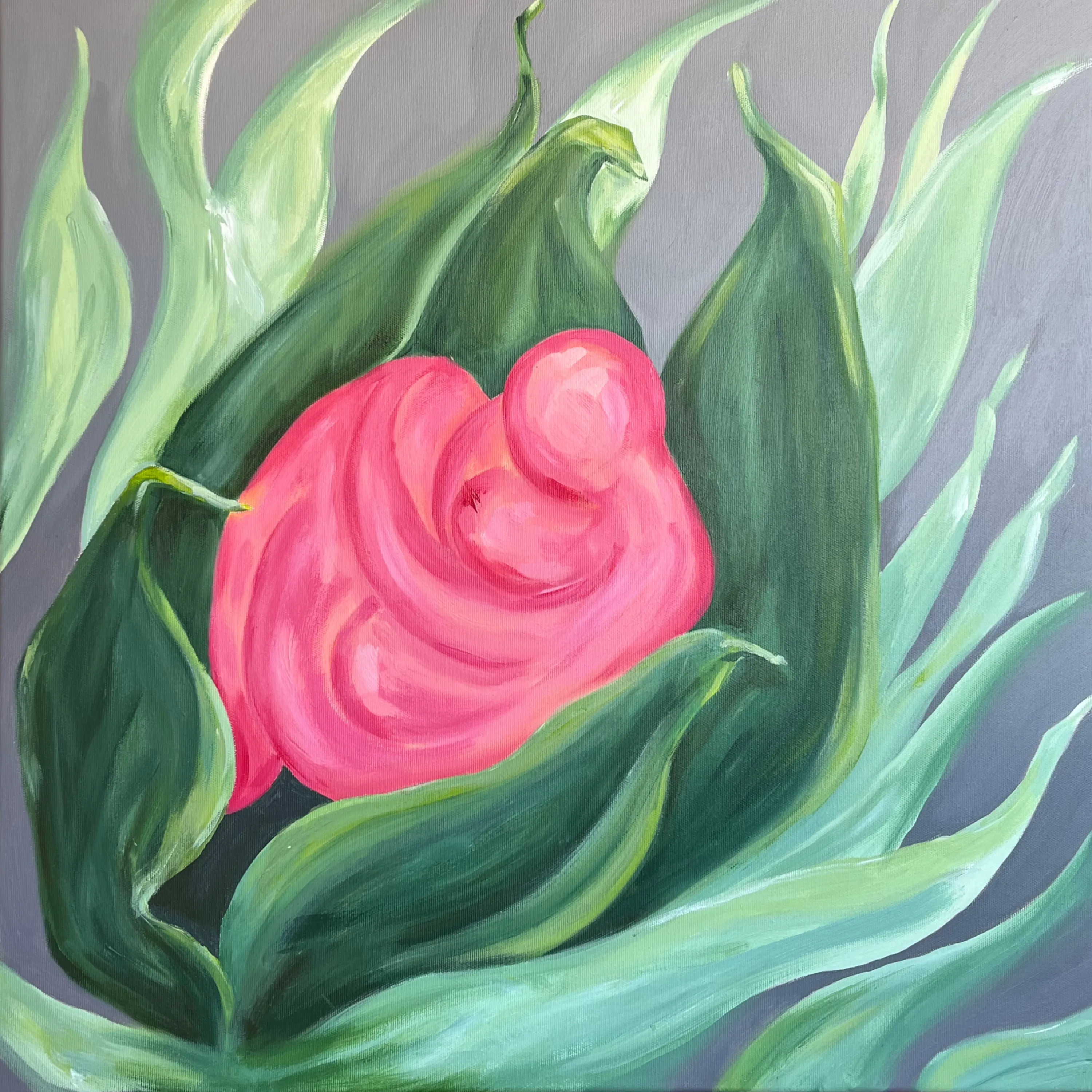 Image of Emanation by Olena Kulish , size: 60x60, made of Acrylics on canvas, Painting medium, from Warsaw, priced at €600 Photo 1 of 2.