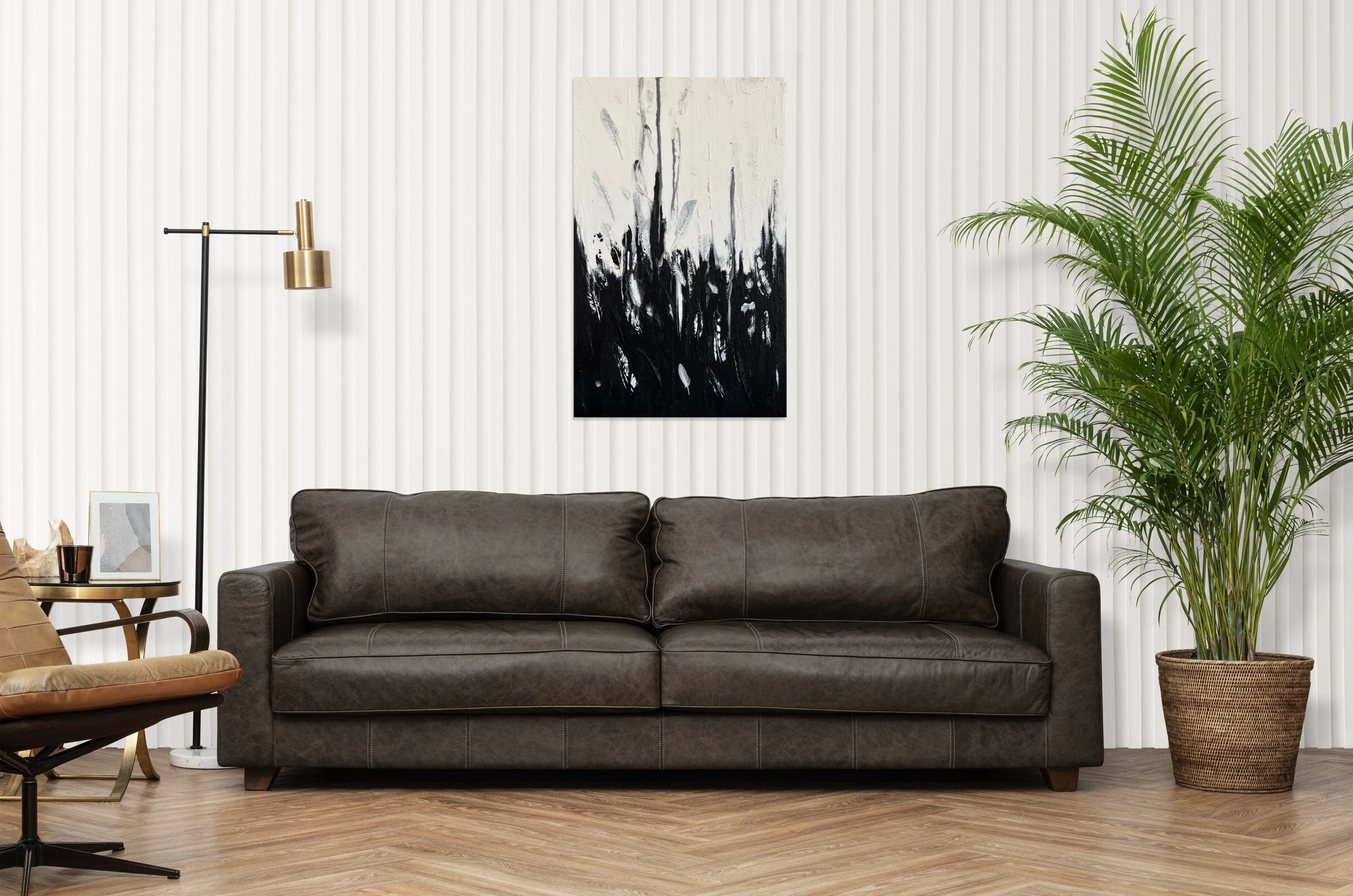 Image of Duality of Freedom by Olena Kulish , size: 80x50, made of Acrylics on canvas, feathers, Painting medium, from Warsaw, priced at €800 Photo 3 of 4.