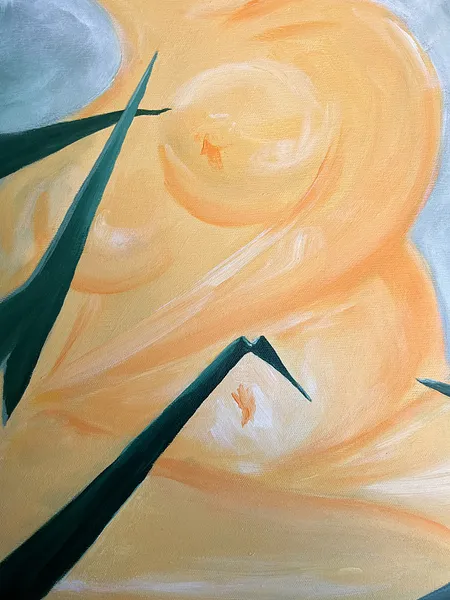 Image of It Won’t Hurt At All by Olena Kulish , size: 80x60, made of Acrylics on canvas, Painting medium, from Warsaw, priced at €800 Photo 4 of 5.